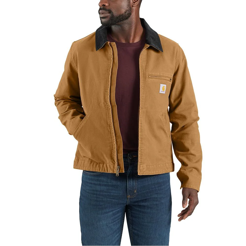 Carhartt Rugged Flex Relaxed Fit Duck Detroit Work Utility Outerwear Jacket, Carhartt Brown, XX-Large, 106234 - Image 4
