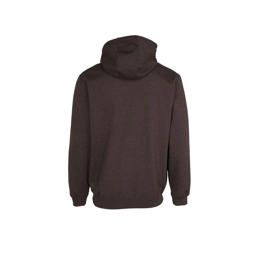 Carhartt Script Graphic Hoodie, Long Sleeve, Dark Sepia Heather with Red Accents, XL - Image 2