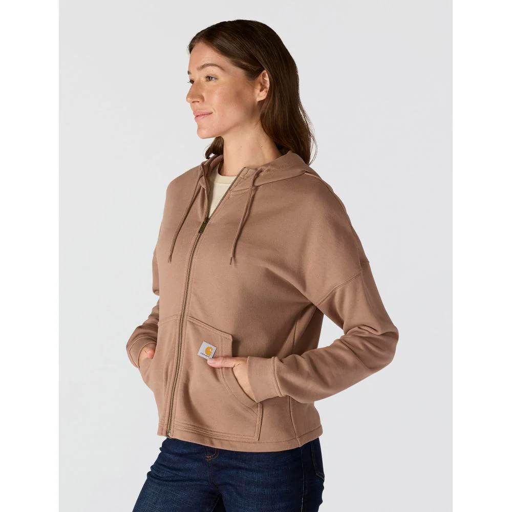 Carhartt Tencel Fiber Series Loose-Fit Full-Zip Sweatshirt for Ladies - Soft Sepia - L - Image 2