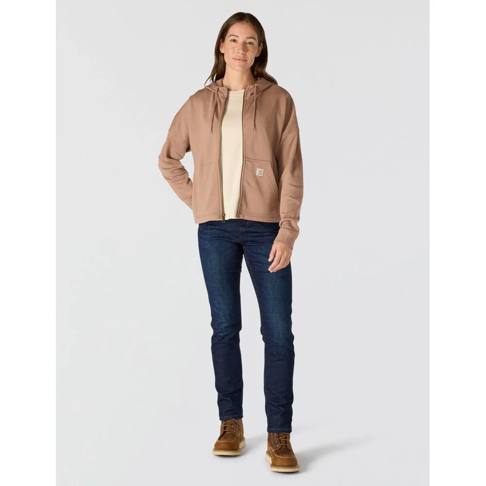 Carhartt Tencel Fiber Series Loose-Fit Full-Zip Sweatshirt for Ladies - Soft Sepia - L - Image 4