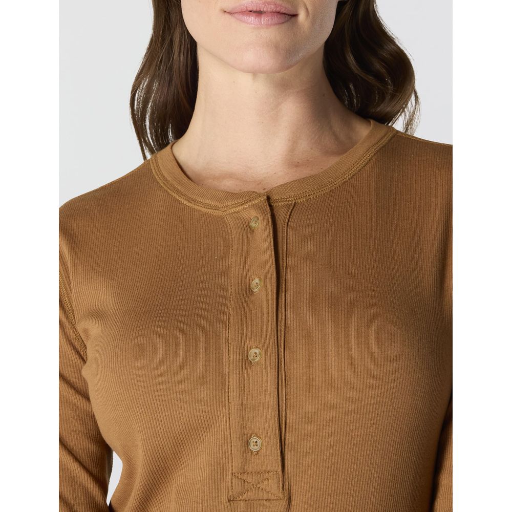 Carhartt TENCEL Series Relaxed-Fit Ribbed Long-Sleeve Henley Shirt for Ladies - Carhartt Brown - 3X - Image 5