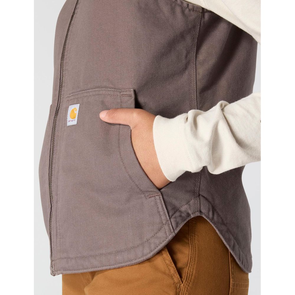 Carhartt Washed Duck Insulated Hooded Vest for Ladies - Taupe Gray - M - Image 4