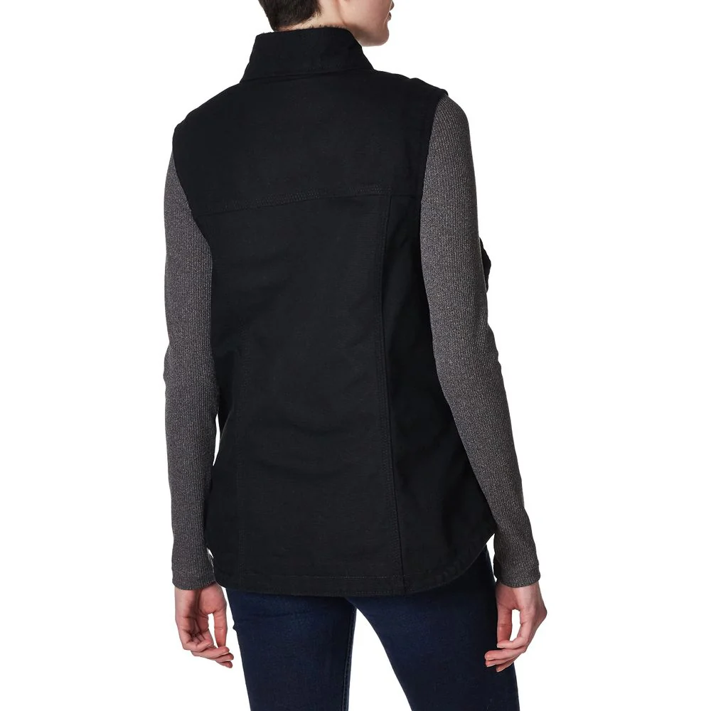 Carhartt Women's Relaxed Fit Sherpa-Lined Mock-Neck Vest, Black, Medium, 12-Ounce Cotton Duck, 104224-BLK - Image 4