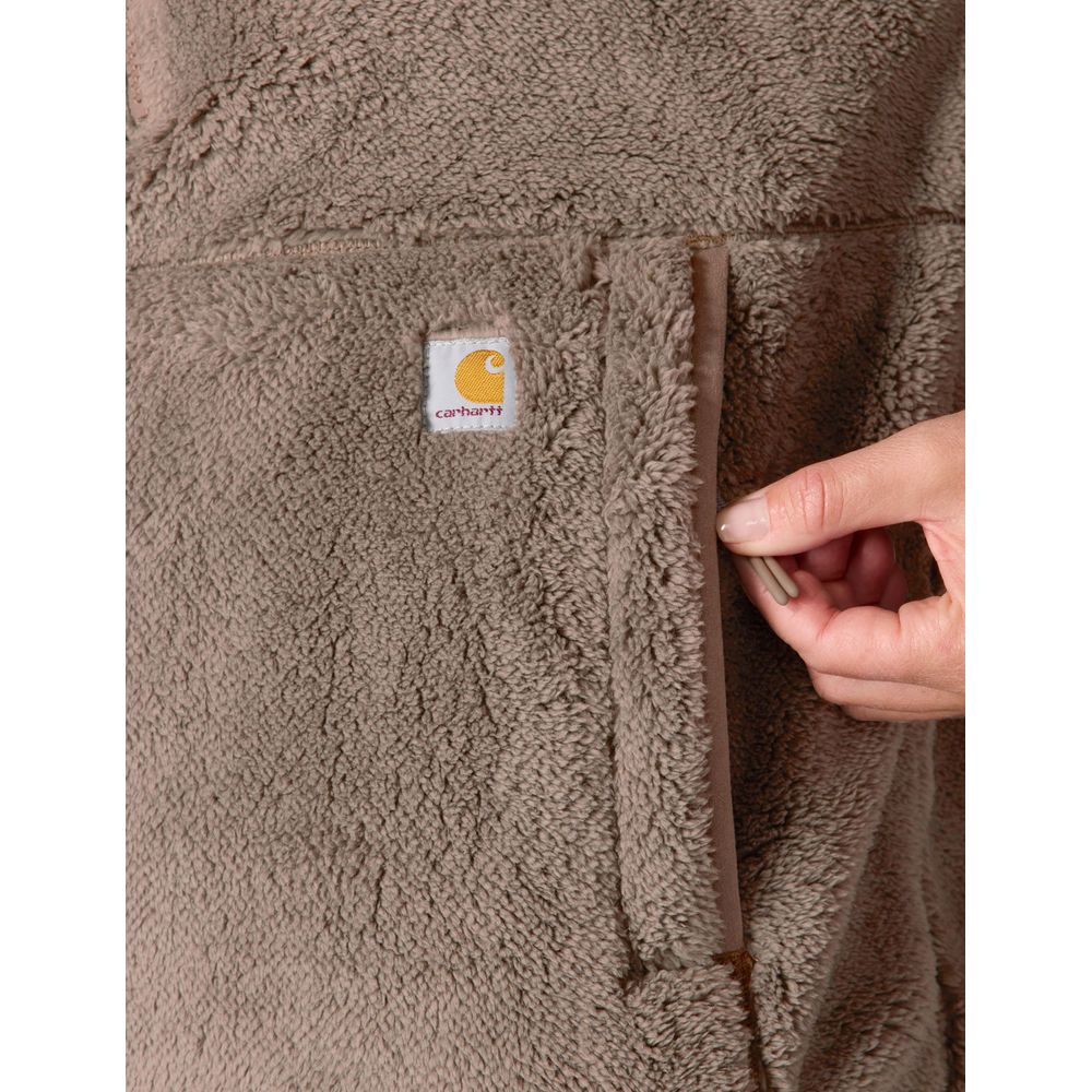 Carhartt Loose-Fit Fleece Half-Zip Pullover for Ladies - Soft Sepia - M - Image 5