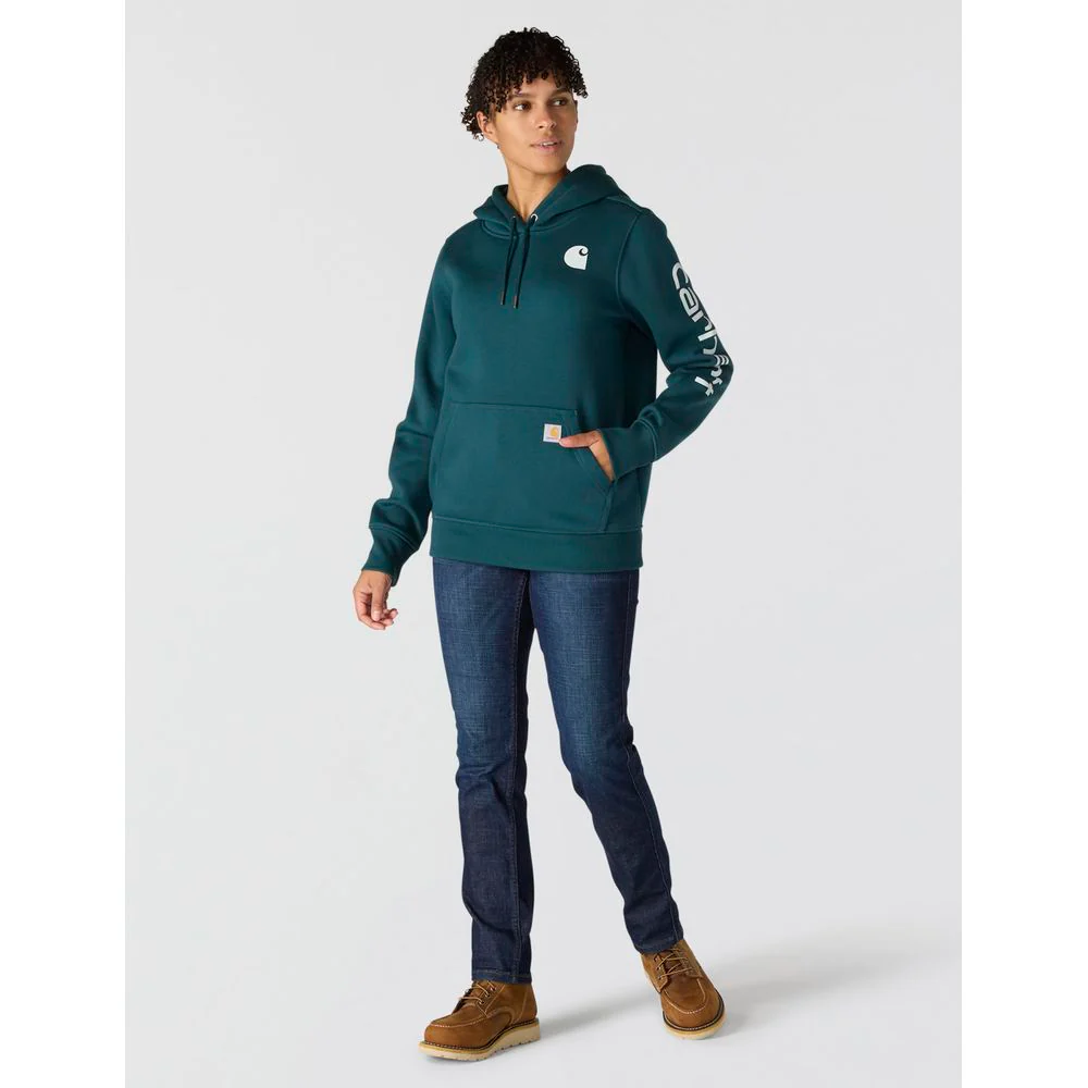 Carhartt Relaxed Fit Midweight Logo Sleeve Graphic Sweatshirt - Greenstone/Tonal Darker - XL - Image 3