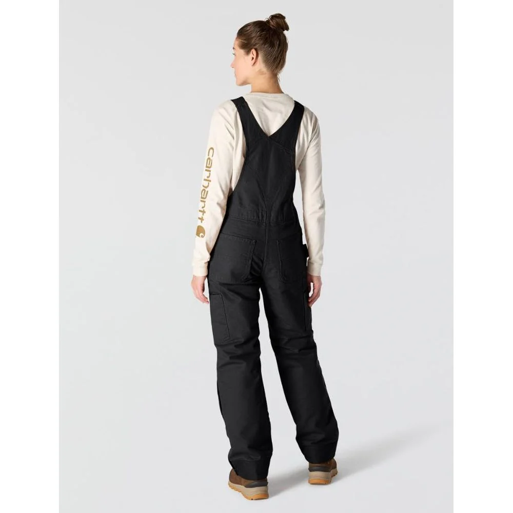 Carhartt Women's Relaxed Fit Washed Duck Insulated Bib Overalls, Black, Small, 104049 - Image 2