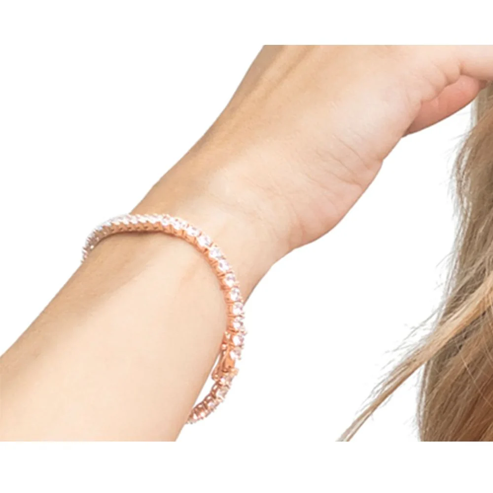 Cate & Chloe CCGM30053BRSL Women's Olivia 18k White Gold Plated Tennis Bracelet - Image 2