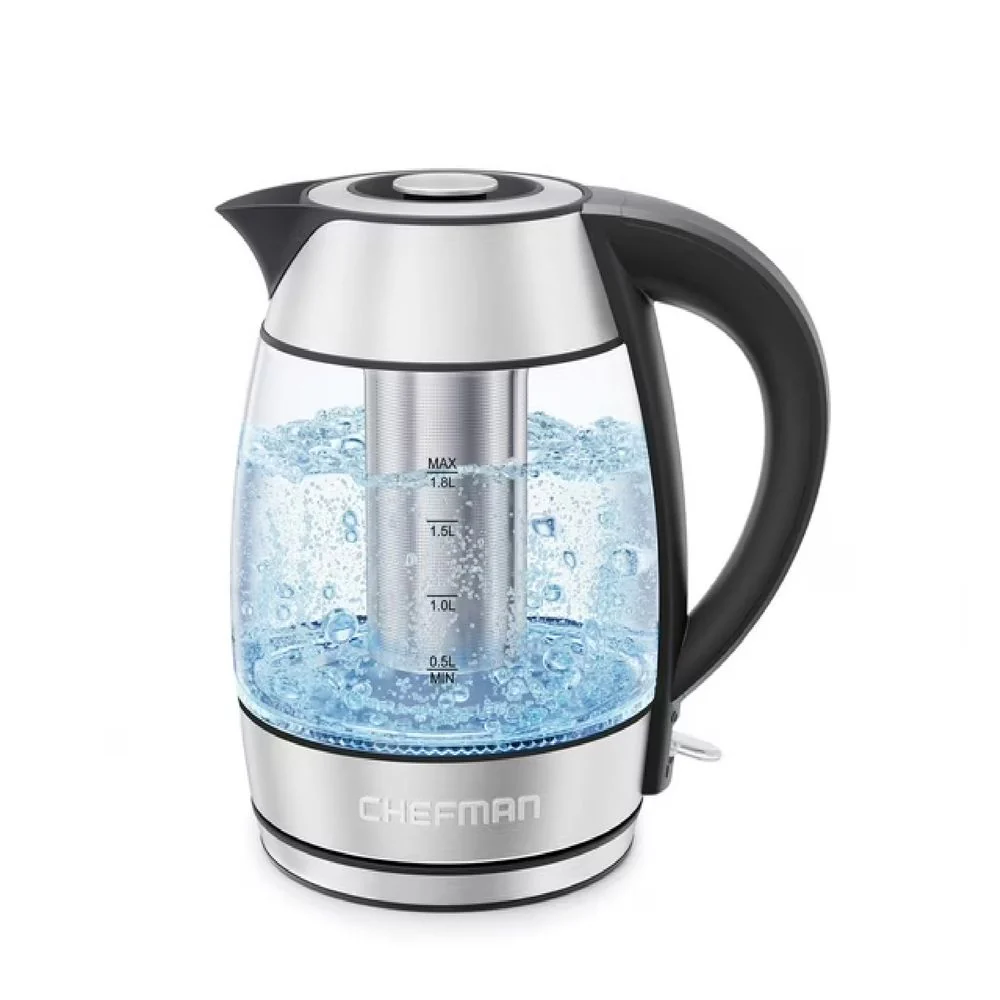 Chefman RJ11-18-TI-WMC Easy-Steep 1,8L Electric Kettle with Tea Infuser, Stainless Steel - Image 2