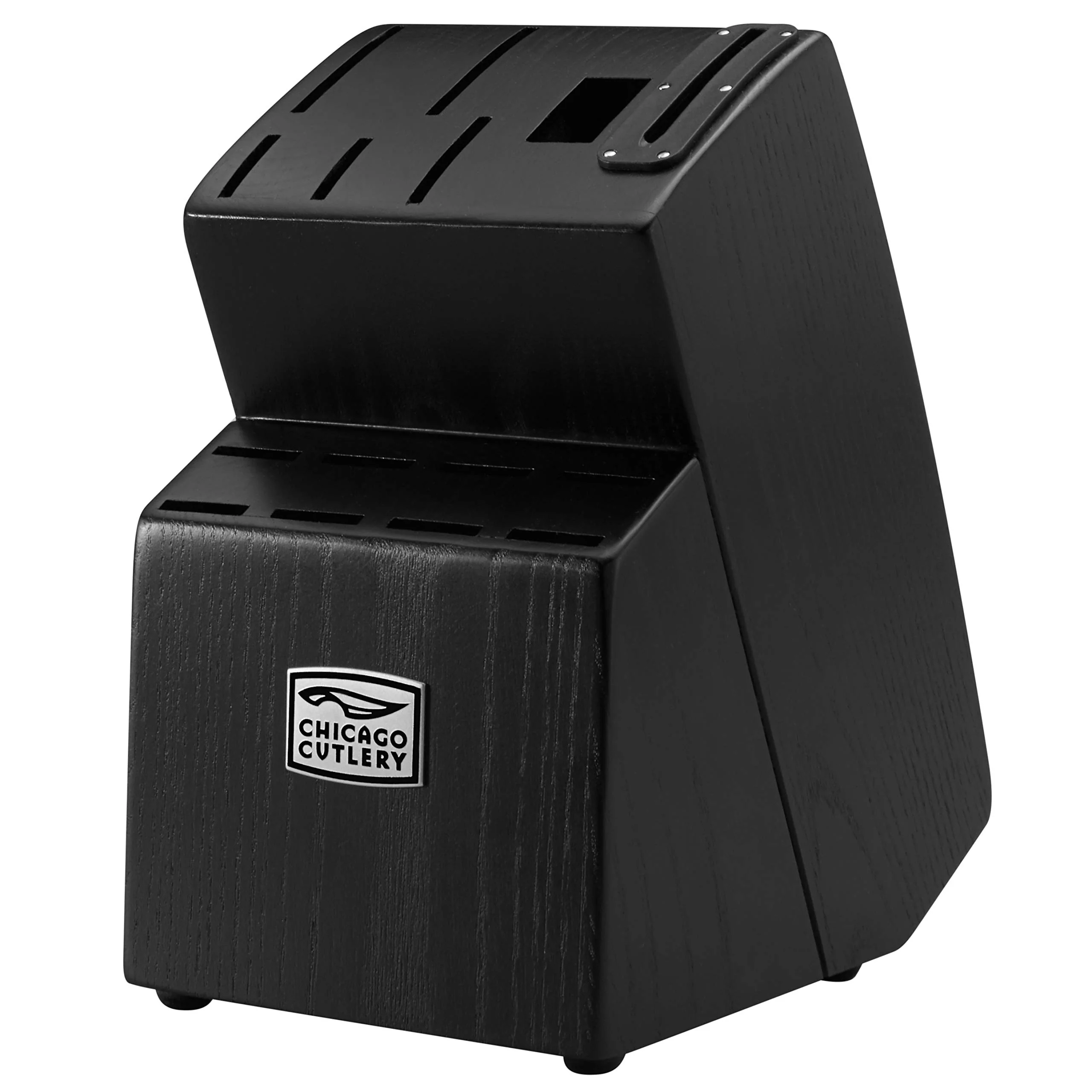 Chicago Cutlery Malden 16-Piece Kitchen Knife Block Set, High-Carbon Stainless Steel Blades, Ebony Wood Block with Built-In Sharpener, Black - Image 5