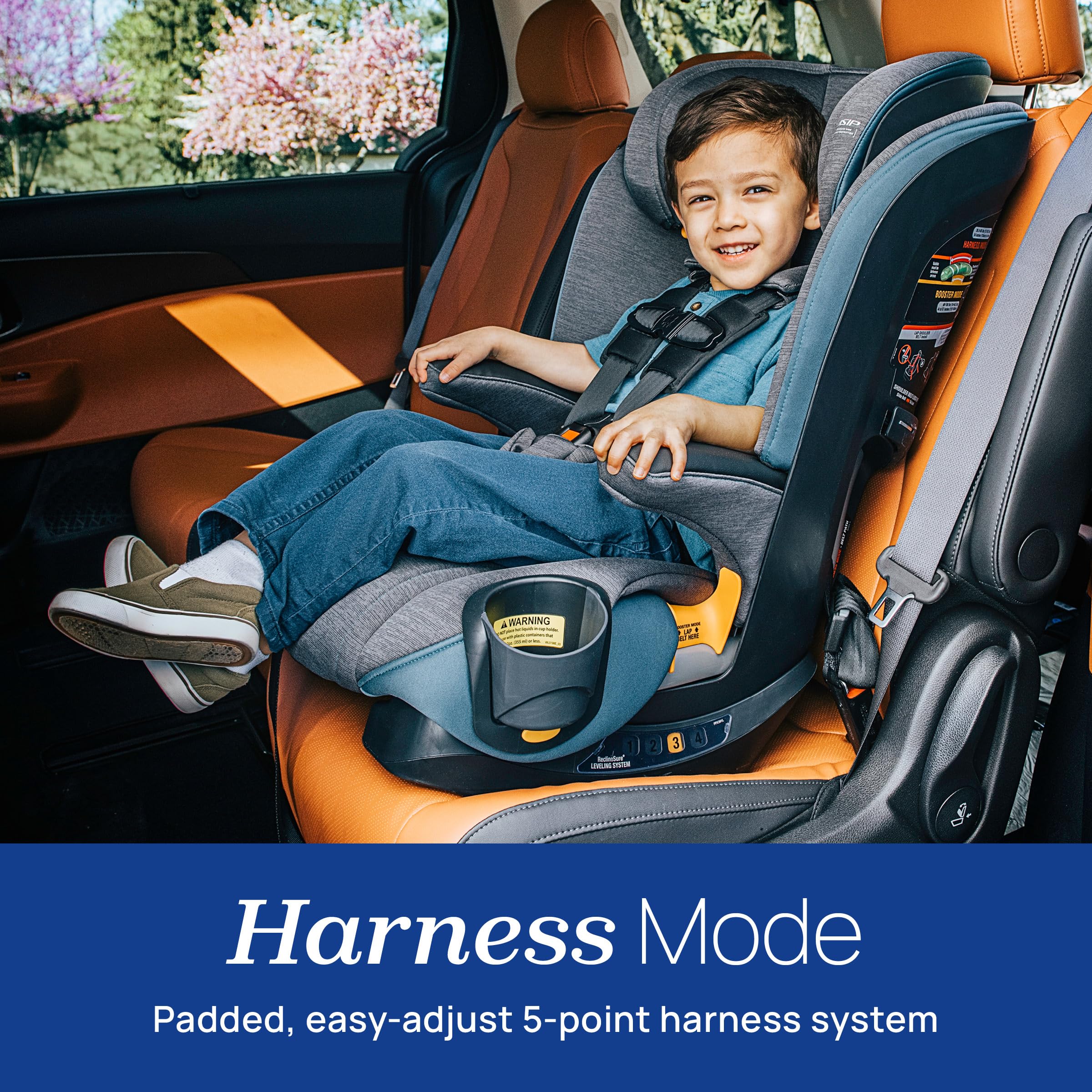 Chicco MyFit Zip Harness + Booster Car Seat, 2-in-1 Convertible, DuoGuard Side-Impact Protection, Nightfall, Adjustable Headrest and Recline