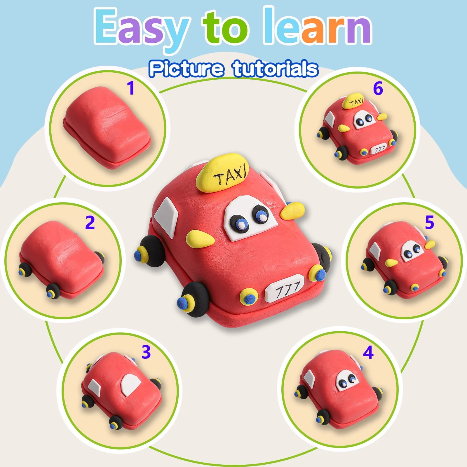 CiaraQ Modeling Clay 50 Colors Air Dry Clay - Image 2