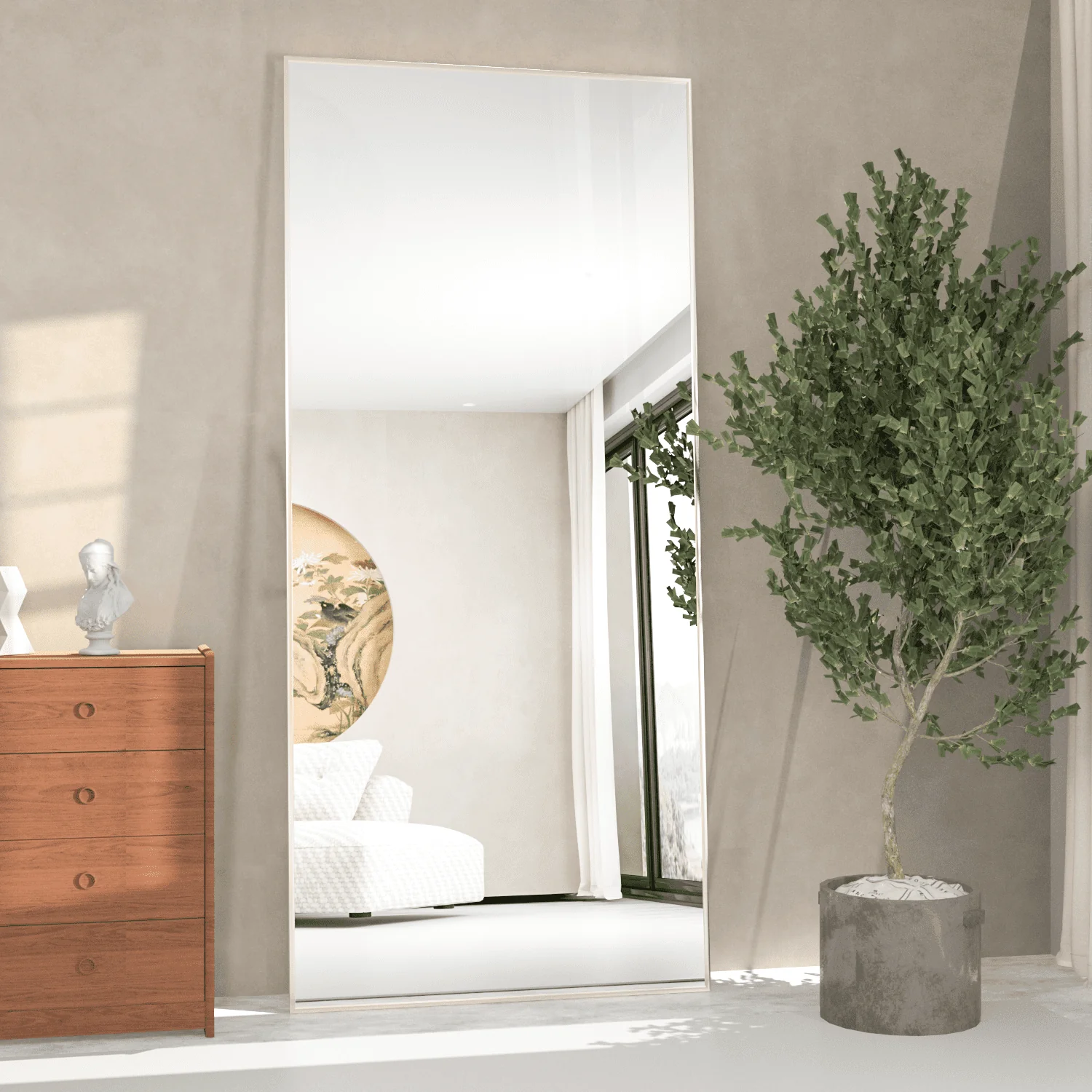 CISTEROMAN Full Length Floor Mirror 65"x24" Large Gold