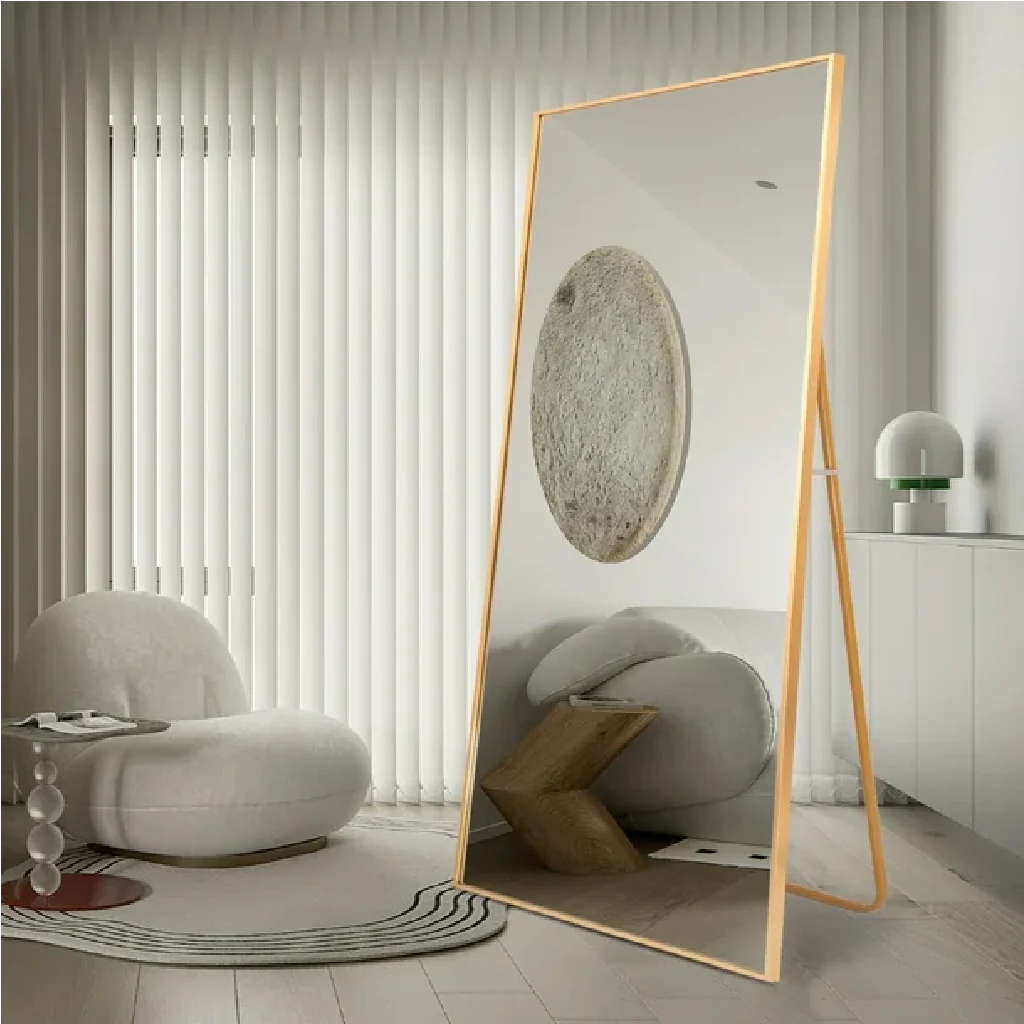 CISTEROMAN Full Length Floor Mirror 65"x24" Large Gold - Image 2