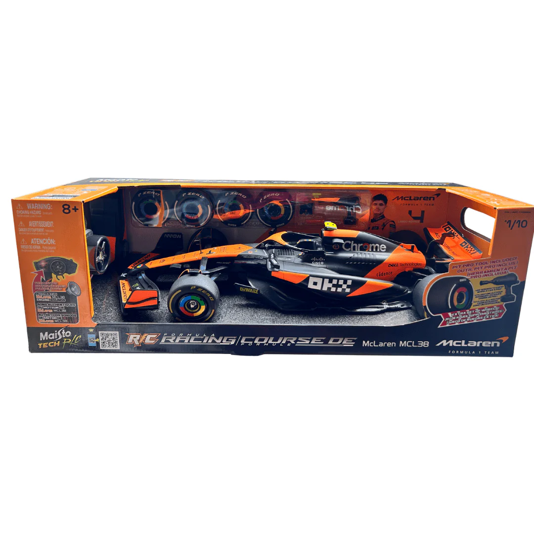 Clasicos Remote Control Car 1:10 Scale Carlos Sainz McLaren F1 Replica, Red, USB Rechargeable, 2-Speed Motor, Digital Proportional Control, 1739888 - Image 3