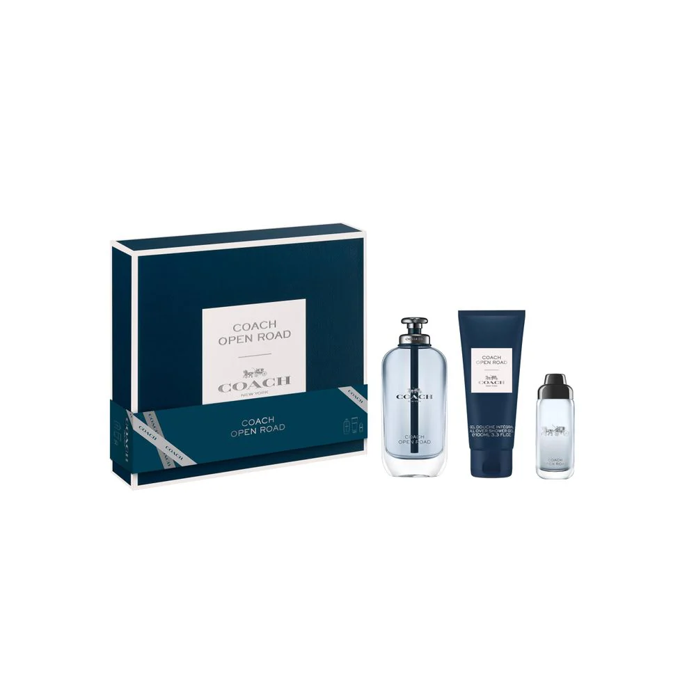 Coach Open Road Men's Cologne Gift Set, 3 Piece Eau de Toilette Spray and Shower Gel