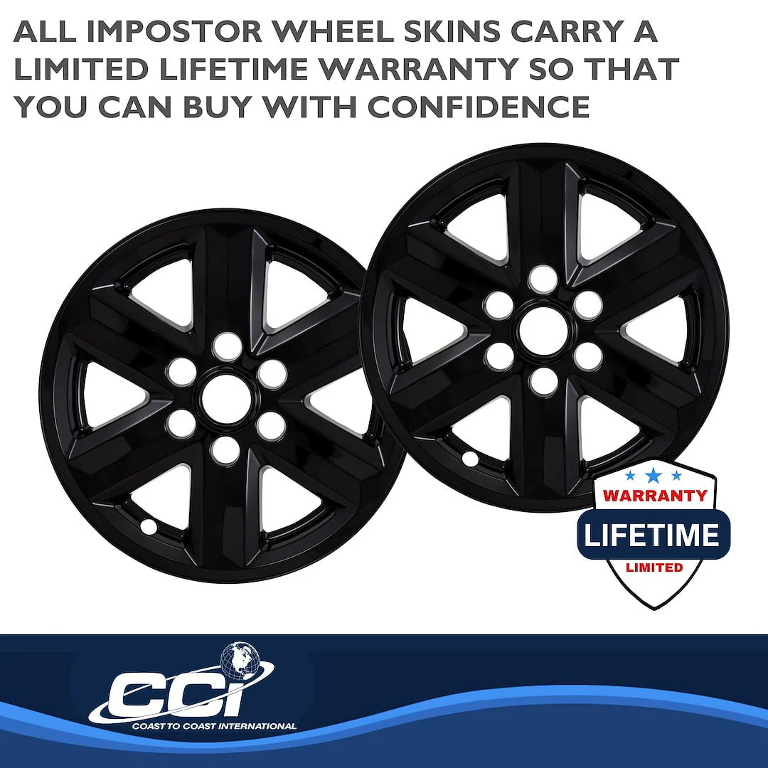 Coast To Coast CCIIMP477BLK ImposTor 17 Inch 6-Spoke Gloss Black Automotive Wheel Cover Set of 4 - Image 4