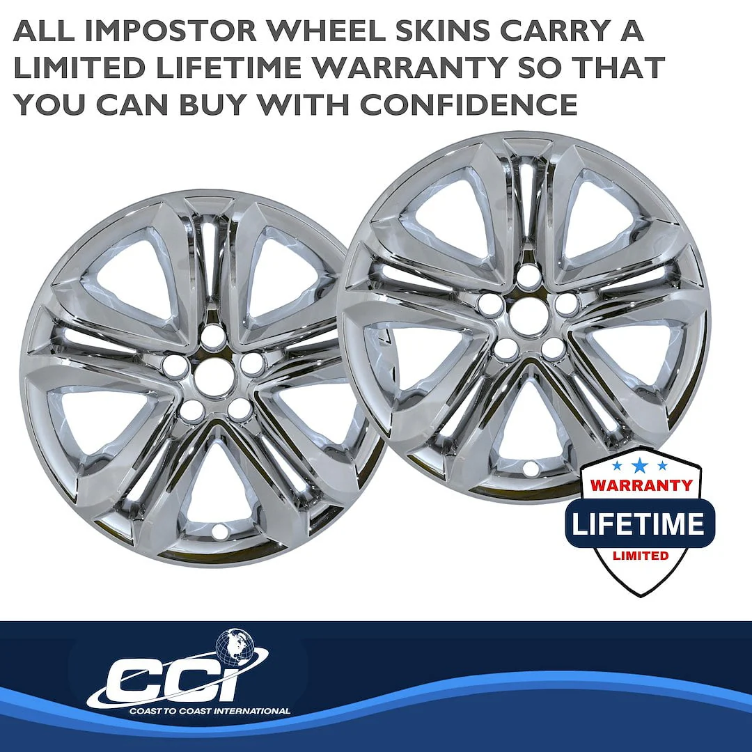 Coast To Coast IMP492X Impostor 18in Chrome Plated 5 Double Spoke Wheel Skins Set of 4 with Center Caps - Image 7