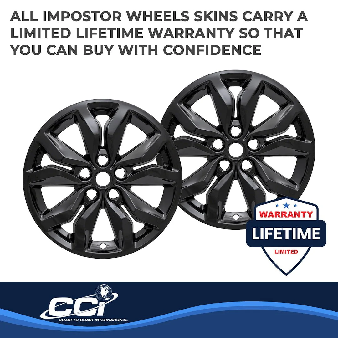 Coast To Coast International 18" 10-Spoke Snap-On Wheel Skins, Gloss Black, Set of 4 - Image 6