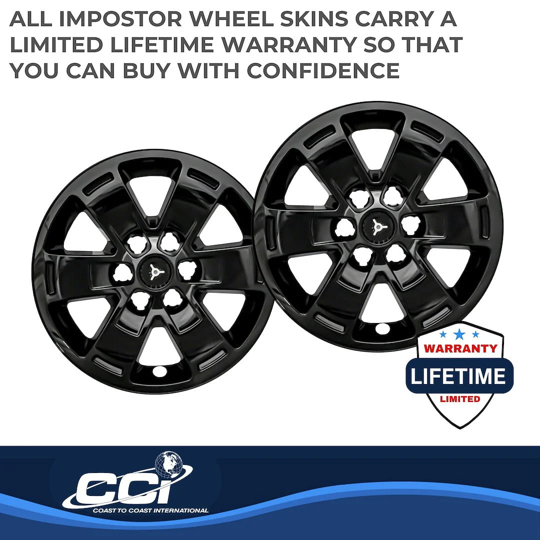 Coast2coast Automotive Hubcap 16 in Black ABS Plastic 6-Spoke Wheel Cover Set for 2015-2020 Chevrolet Colorado IWCIMP444BLK - Image 4