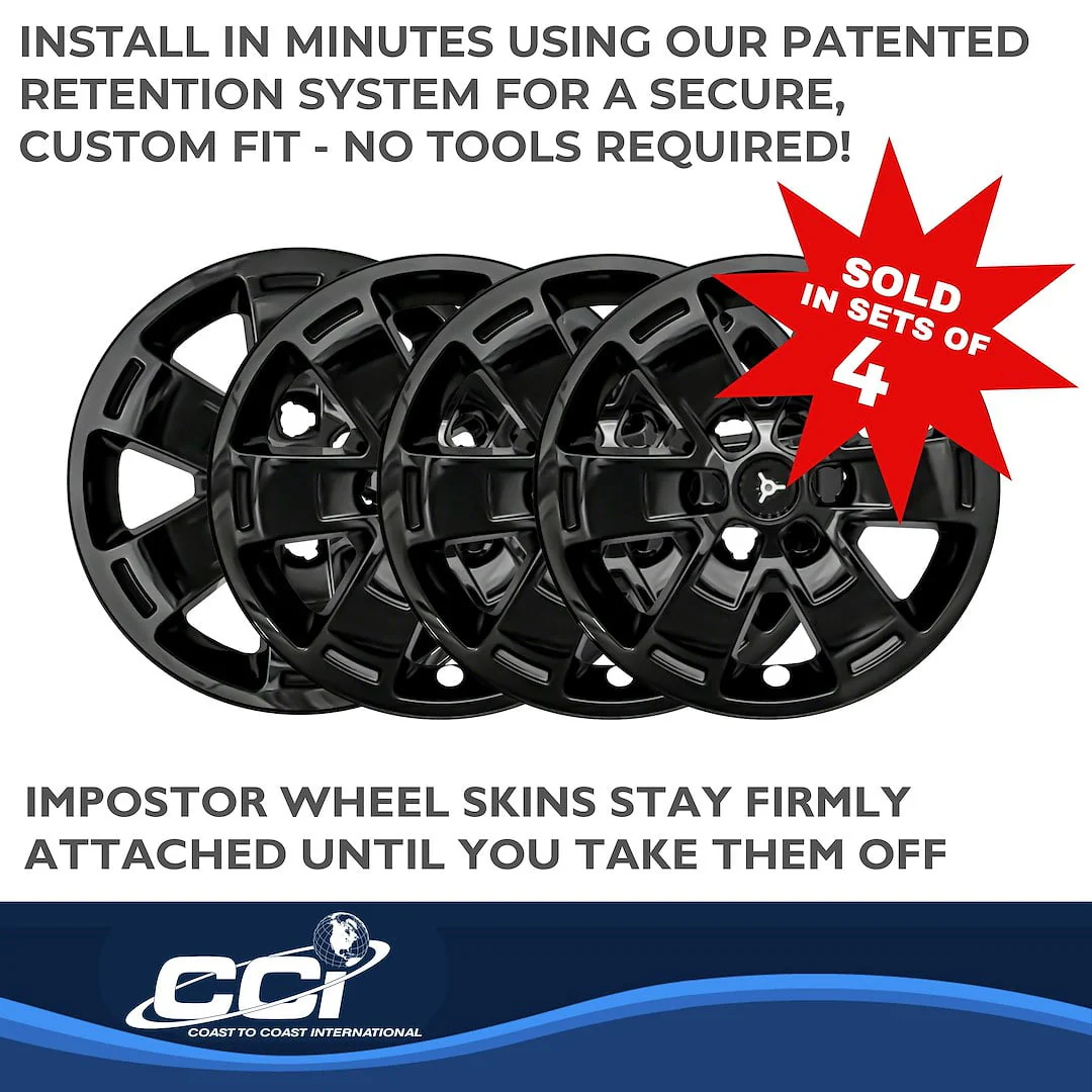Coast2coast Automotive Hubcap 16 in Black ABS Plastic 6-Spoke Wheel Cover Set for 2015-2020 Chevrolet Colorado IWCIMP444BLK - Image 5