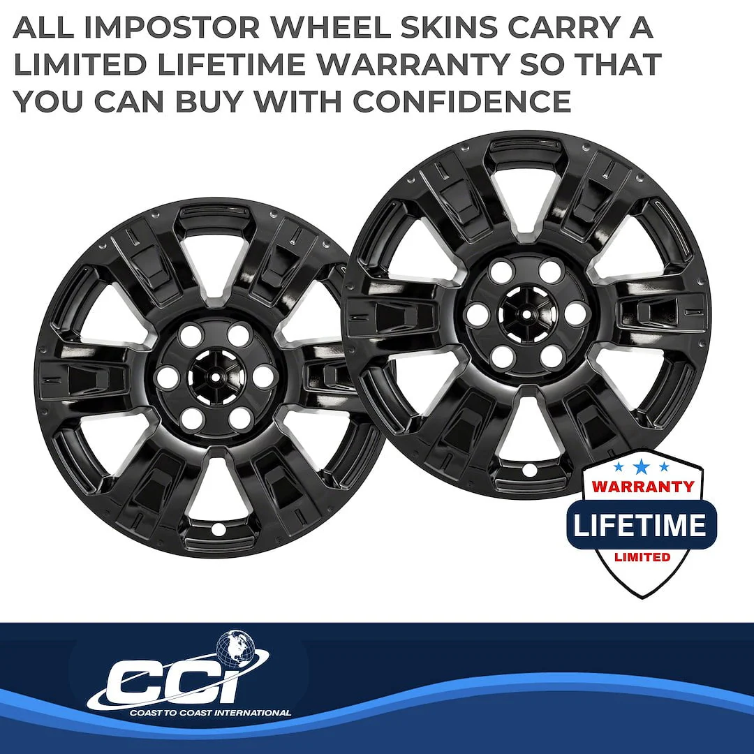 Coast2coast Impostor 18 Inch Black 6 Spoke Snap-On Wheel Cover Set of 4 IMP403BLK - Image 4
