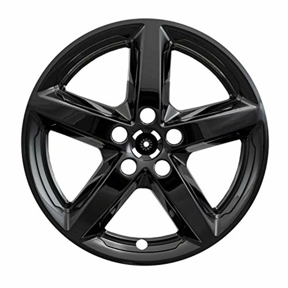 Coast2Coast Int. 18" Wheel Skin Set, Gloss Black 5-Spoke, Snap-On, Pack of 4, IMP419BLK - Image 2