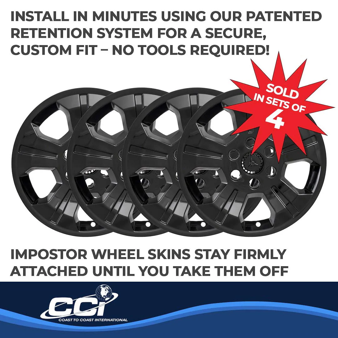 Coast2Coast IWCIMP392BLK Impostor 18 Inch 5 Spoke Gloss Black Wheel Skins Set of 4 - Image 4