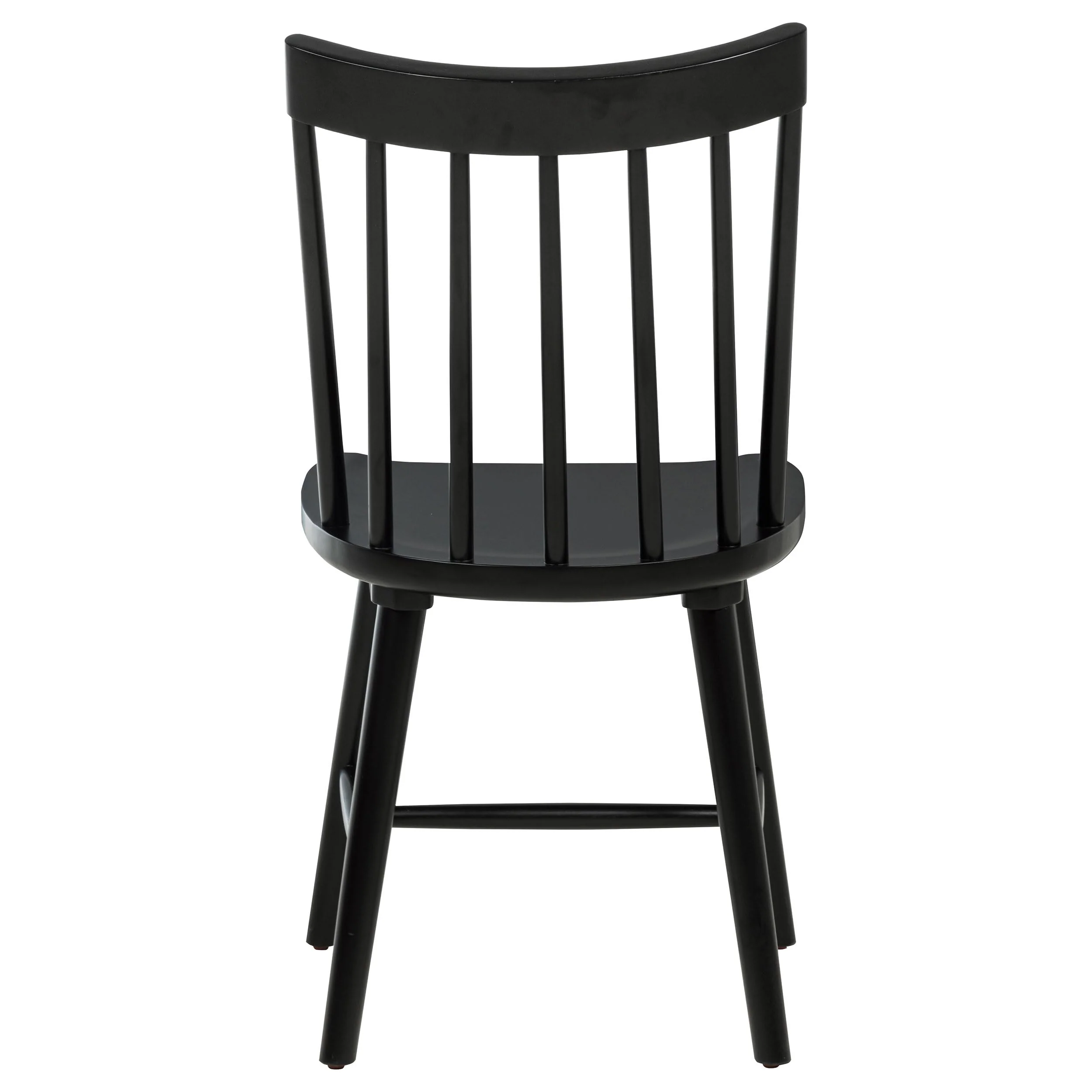 Coaster Middleton Set of 2 Black Solid Hardwood Windsor-Style Dining Side Chairs with Spindle Back and Contoured Design - Image 8
