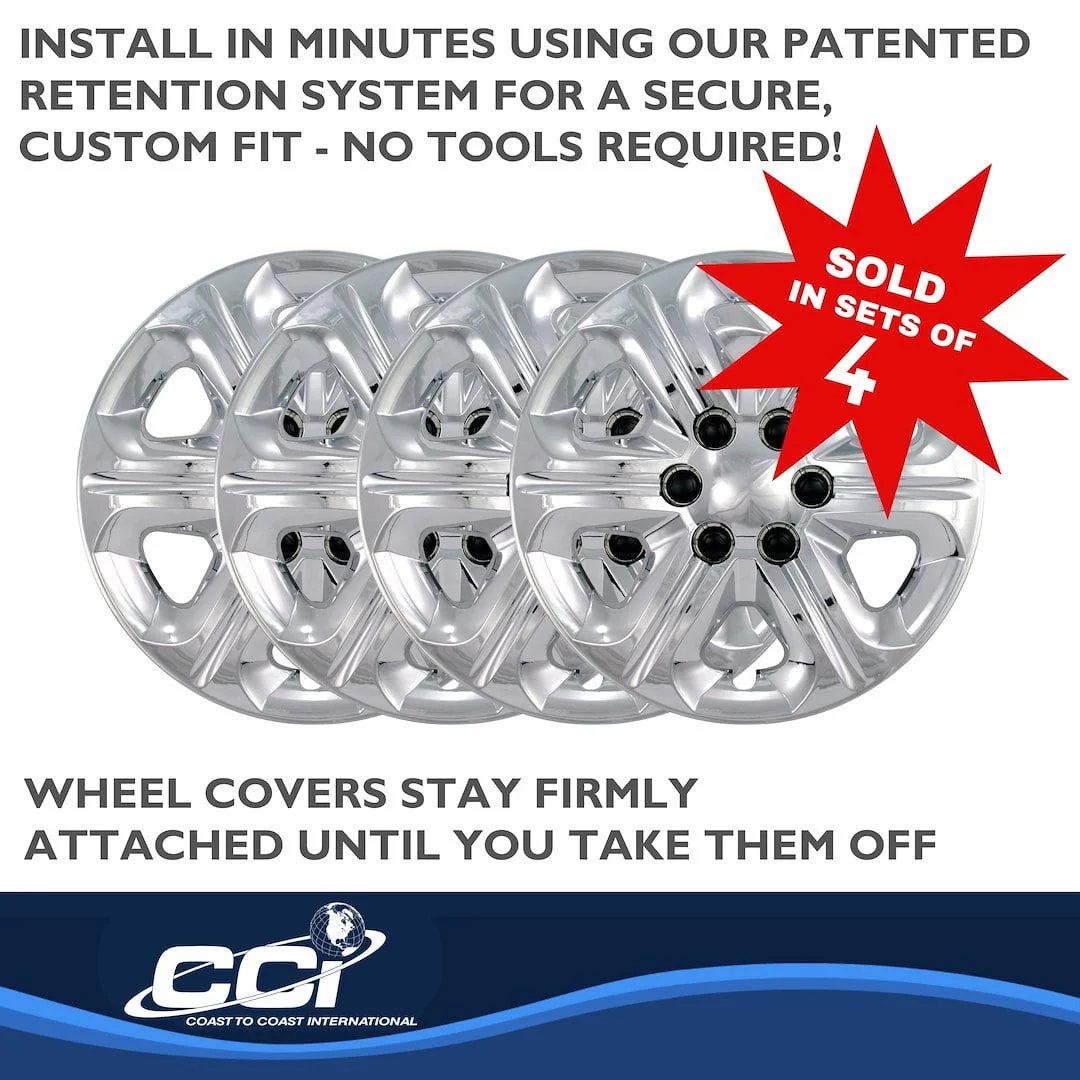 CoasttoCoast 17 Inch 6-Spoke Chrome-Plated Wheel Cover Set of 4 for Chevrolet Traverse - Image 6