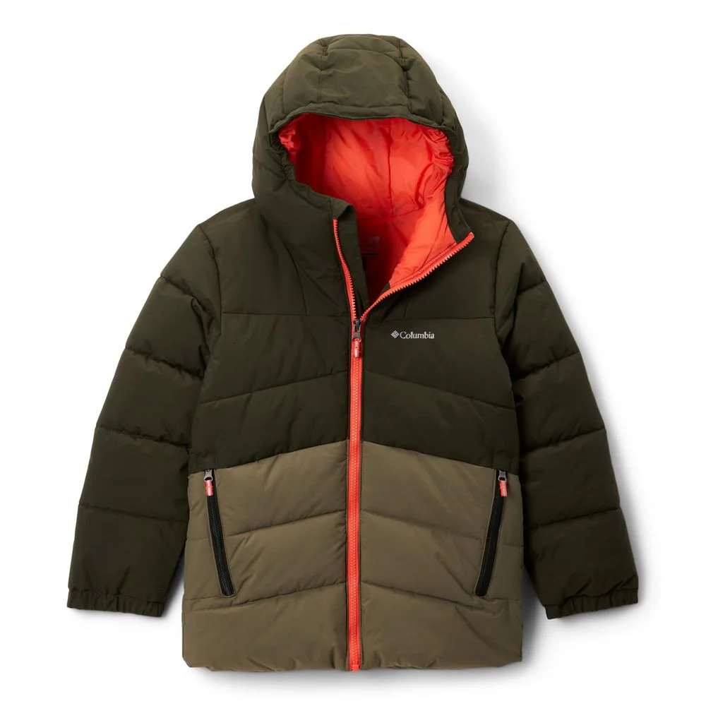 Columbia Boys Arctic Blast II Heavyweight Jacket, Waterproof, Thermarator Insulation, Adjustable Hood, Greenscape Stone Green, Large, 208972