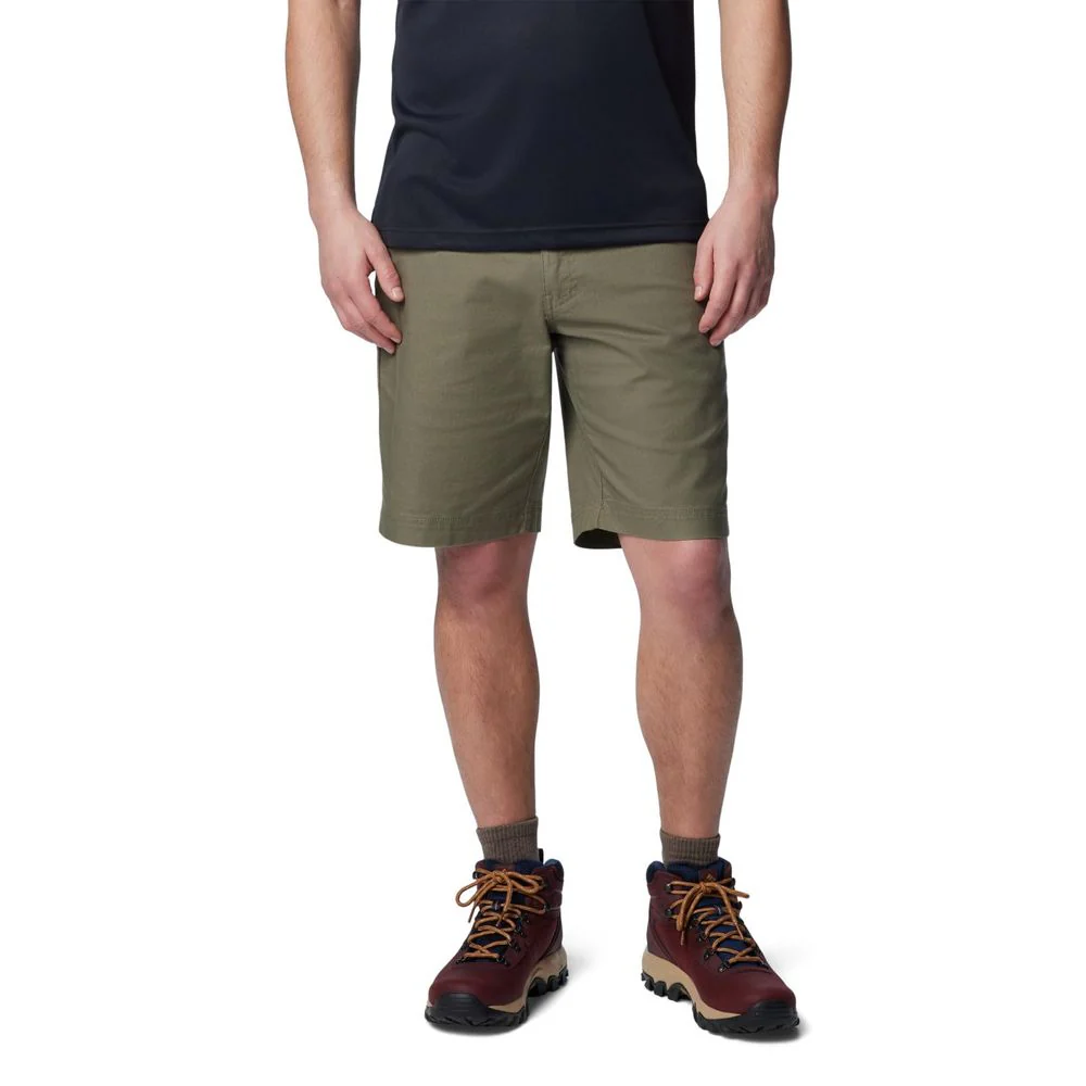 Columbia Flex Roc Men's Shorts, Stone Green, 30W x 10L, Cotton Blend with Elastane, Omni-Shade UPF 50 Protection, Multiple Pockets, 179479