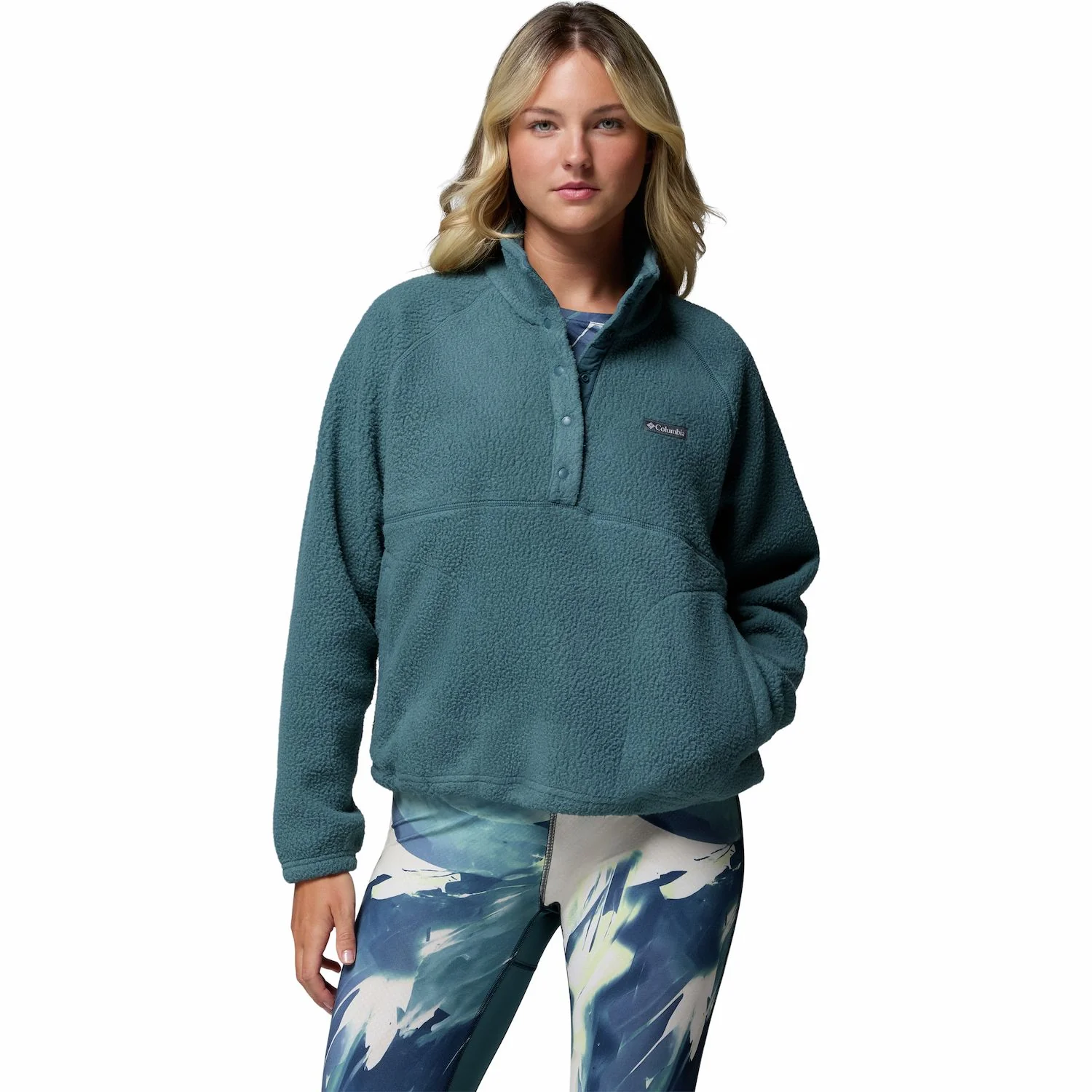 Columbia Jasper Ridge Pebbled Fleece Half-Snap Long-Sleeve Pullover for Ladies - Everblue - L - Image 4