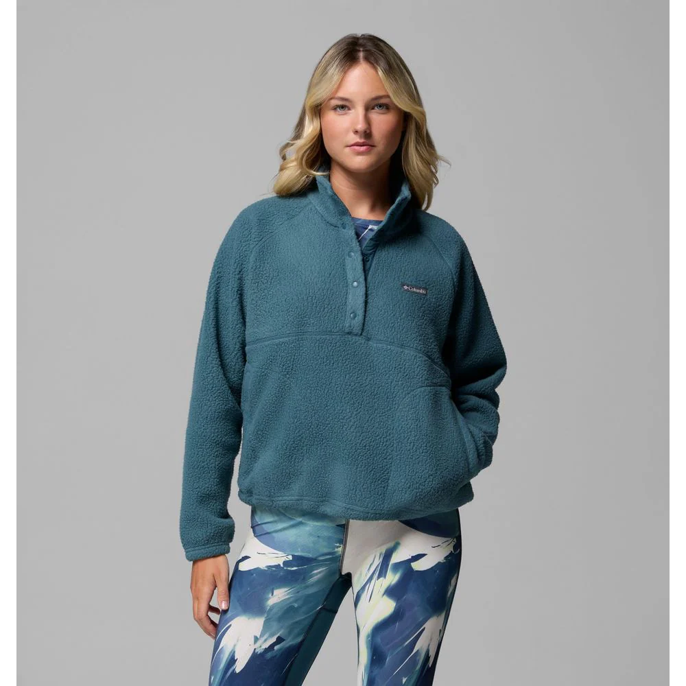Columbia Jasper Ridge Pebbled Fleece Half-Snap Long-Sleeve Pullover for Ladies - Everblue - L - Image 5