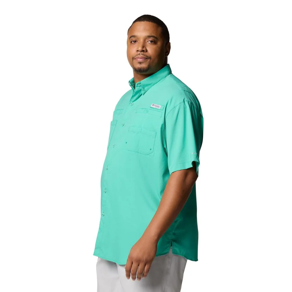 Columbia Mens PFG Tamiami II Short Sleeve Button-Down Shirt, Omni-Shade UPF 40, Omni-Wick Moisture Management, Glaze Green, Large, 128705 - Image 8
