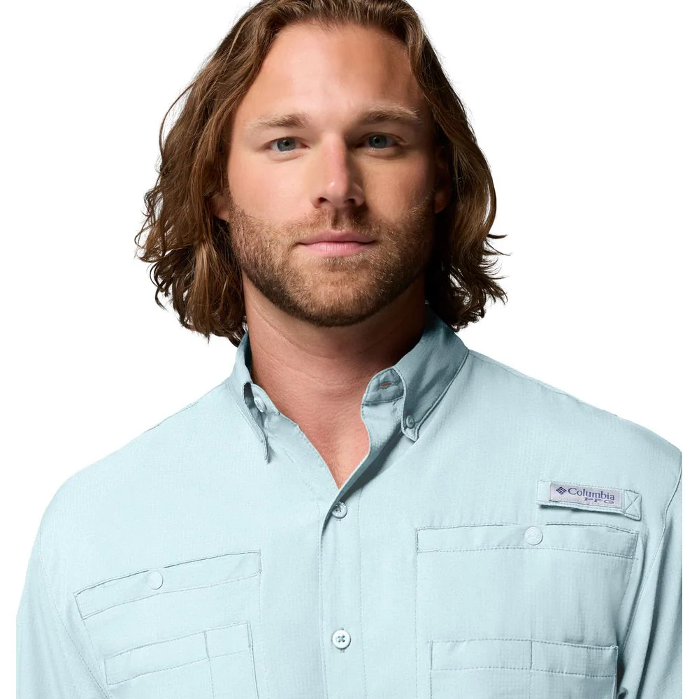 Columbia Mens PFG Tamiami II Short Sleeve Fishing Shirt, Omni-Shade UPF 40, Omni-Wick Moisture Management, Crushed Blue, 3X, 128705 - Image 3