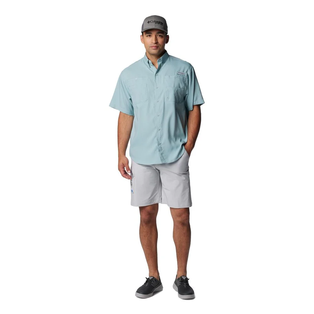 Columbia Mens PFG Tamiami II Short Sleeve Fishing Shirt, Omni-Shade UPF 40, Omni-Wick Moisture Management, Crushed Blue, 3X, 128705 - Image 4