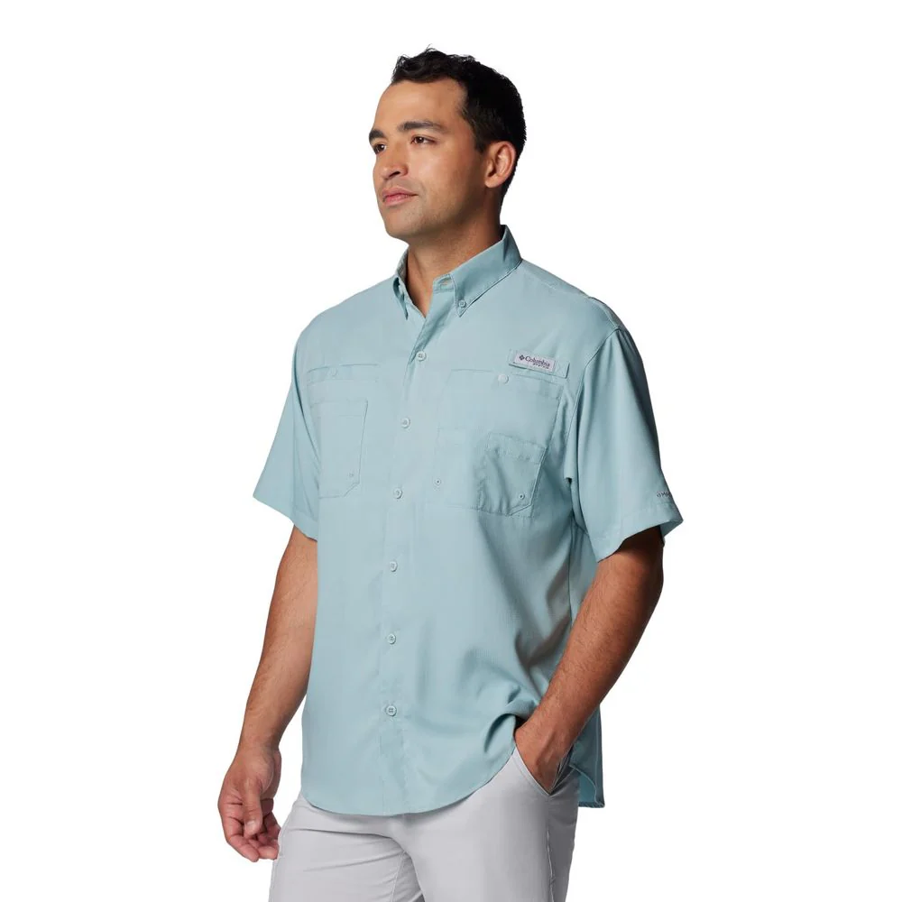Columbia Mens PFG Tamiami II Short Sleeve Fishing Shirt, Omni-Shade UPF 40, Omni-Wick Moisture Management, Crushed Blue, 3X, 128705 - Image 5