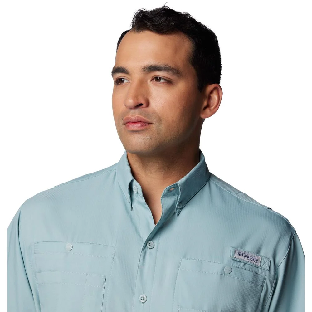 Columbia Mens PFG Tamiami II Short Sleeve Fishing Shirt, Omni-Shade UPF 40, Omni-Wick Moisture Management, Crushed Blue, 3X, 128705 - Image 6