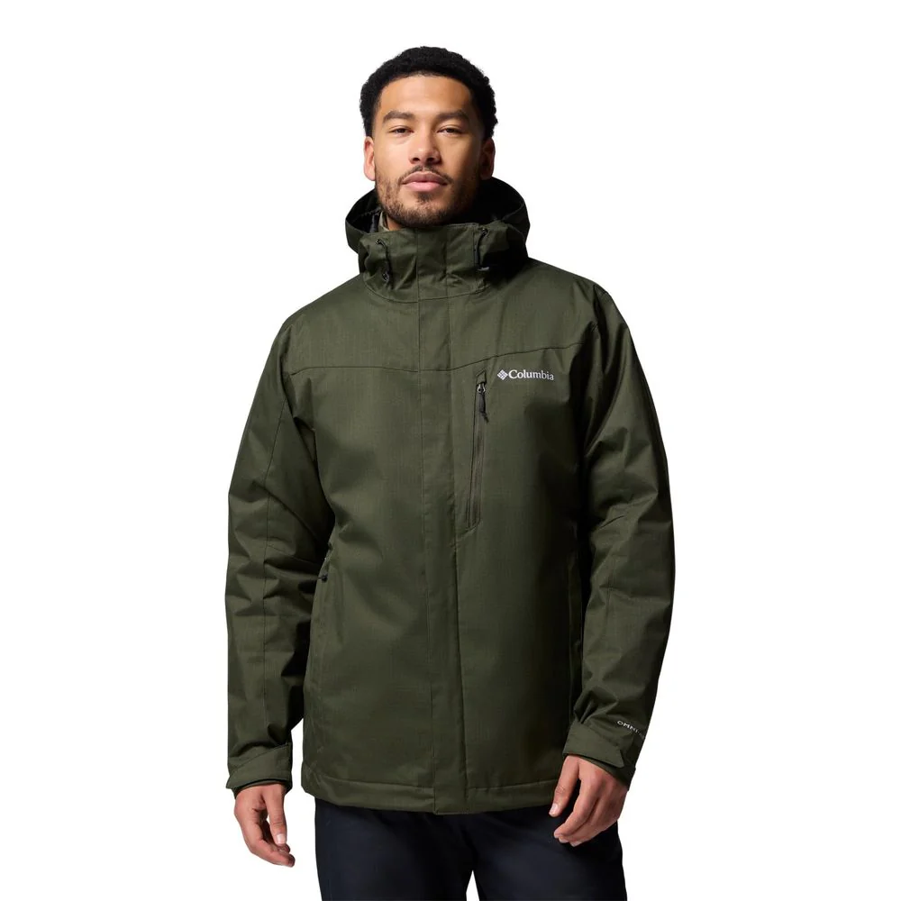Columbia Men's Whirlibird V Interchange 3-in-1 Insulated Ski Jacket, Greenscape Melange, Small, 209028 - Image 5