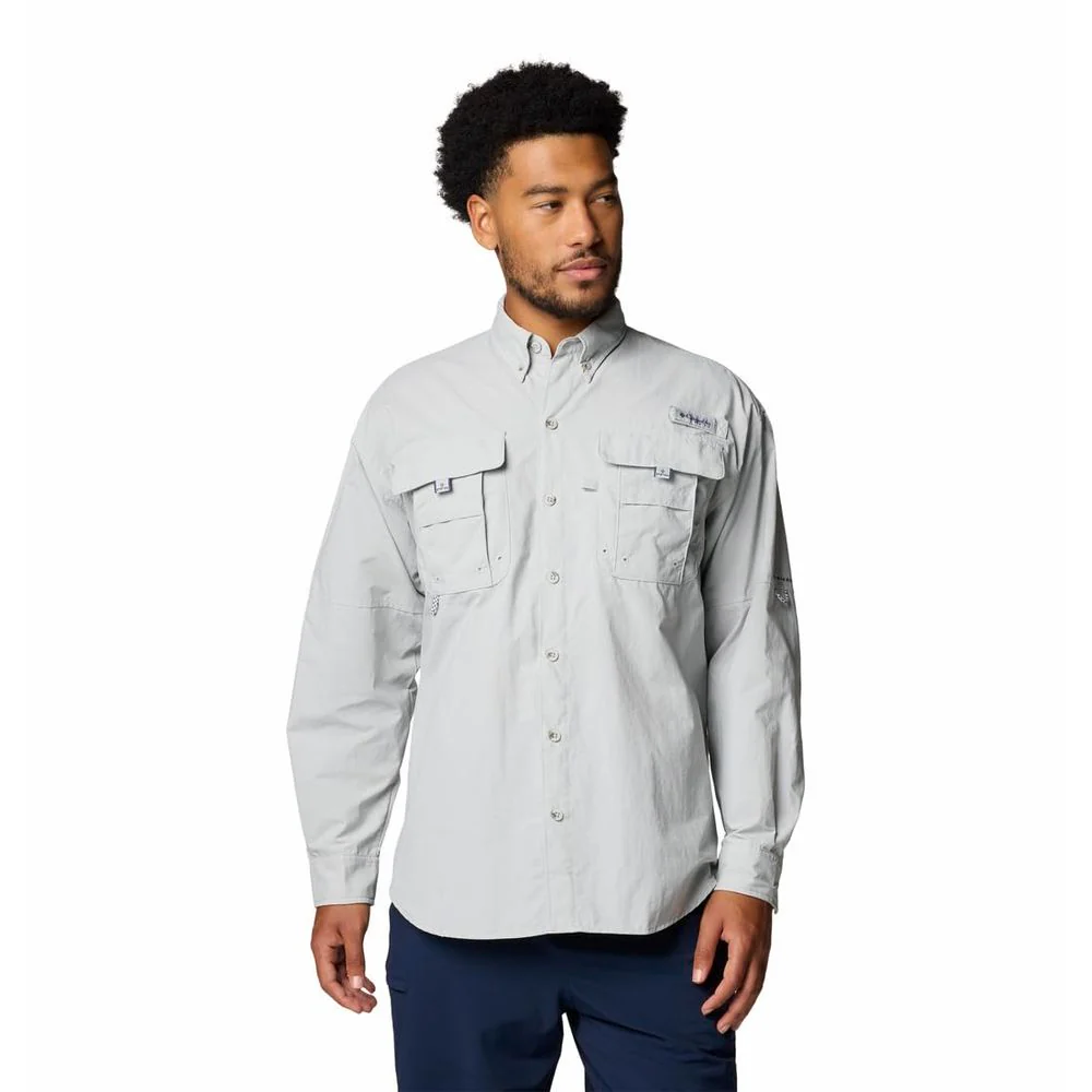 Columbia PFG Bahama II Men's Long Sleeve Button-Down Shirt, UPF 30 Sun Protection, Quick-Drying Nylon, Cool Grey, X-Large, 101162 - Image 3