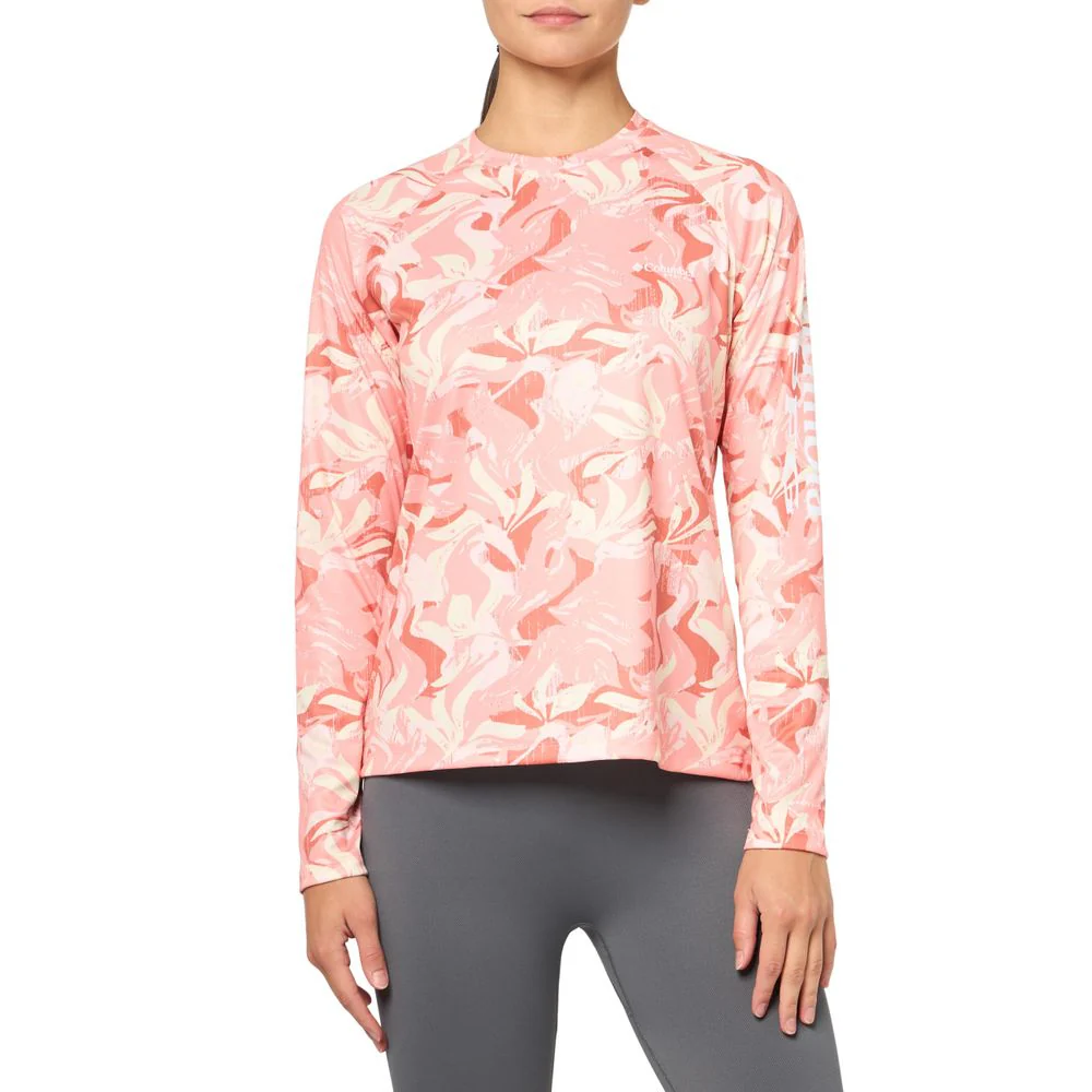 Columbia PFG Super Tidal Tee Long-Sleeve Shirt - Tiki Pink Undertow - M - Image 4