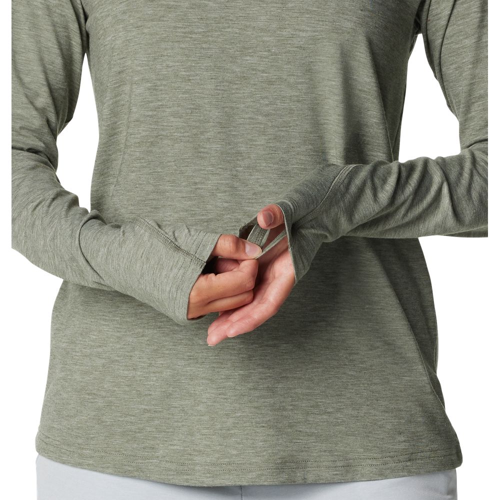 Columbia PFG Uncharted Long-Sleeve Hoodie for Ladies - Cypress Heather - XS - Image 3