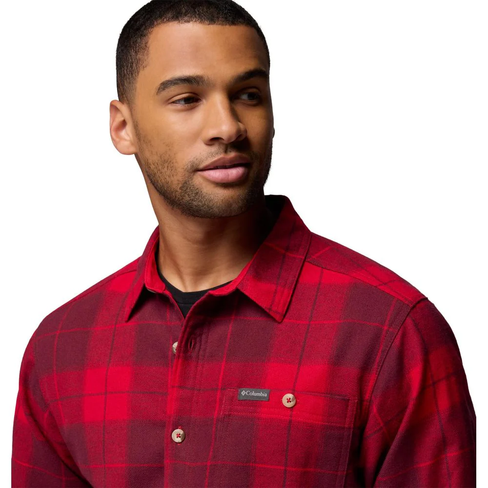 Columbia Pitchstone Heavyweight Flannel II Button-Down Shirt, Mountain Red Macro Buffalo Tartan, Regular Fit, Long Sleeve, XL, 209768 - Image 5