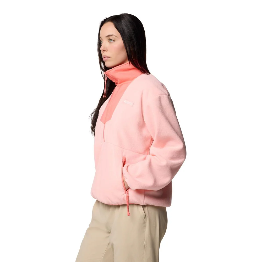 Columbia Sequoia Grove Half-Zip Fleece Pullover for Ladies - Pink Sand/Aspenglow - L - Image 5