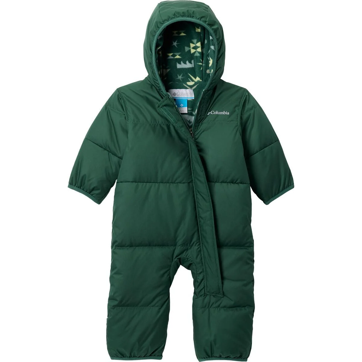 Columbia Snuggly Bunny II Infant Bunting, Water-Resistant, 450 Fill Power Down Insulation, Microfleece Lined, Rain Forest, 12-18 Months, 208879