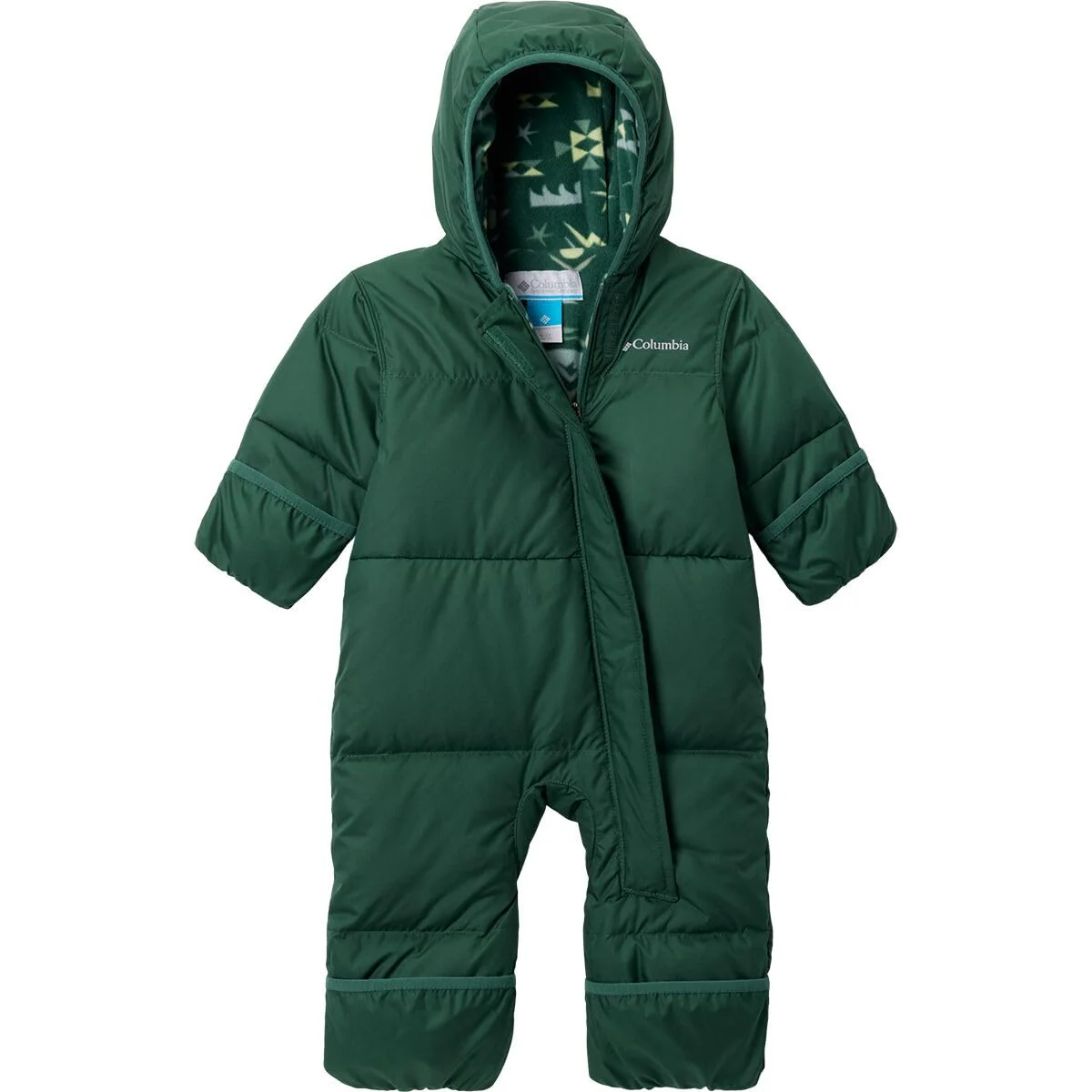 Columbia Snuggly Bunny II Infant Bunting, Water-Resistant, 450 Fill Power Down Insulation, Microfleece Lined, Rain Forest, 12-18 Months, 208879 - Image 6