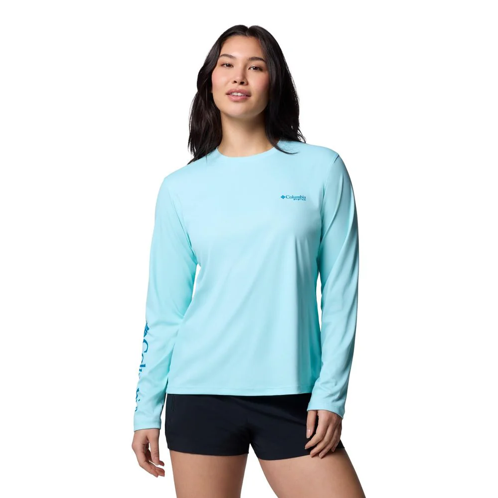 Columbia Tidal PFG Fish Star Long-Sleeve Shirt for Ladies - Gulf Stream/Fish Star Marlin - S