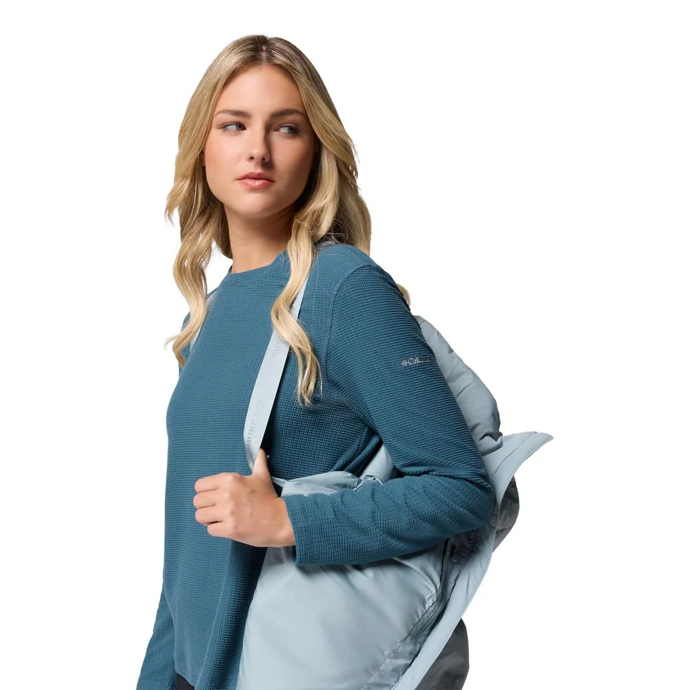 Columbia Women's Amaze Puff Hooded Down Outerwear Coat, 650-Fill Power, Water-Repellent, Crushed Blue, Large, 213371 - Image 5