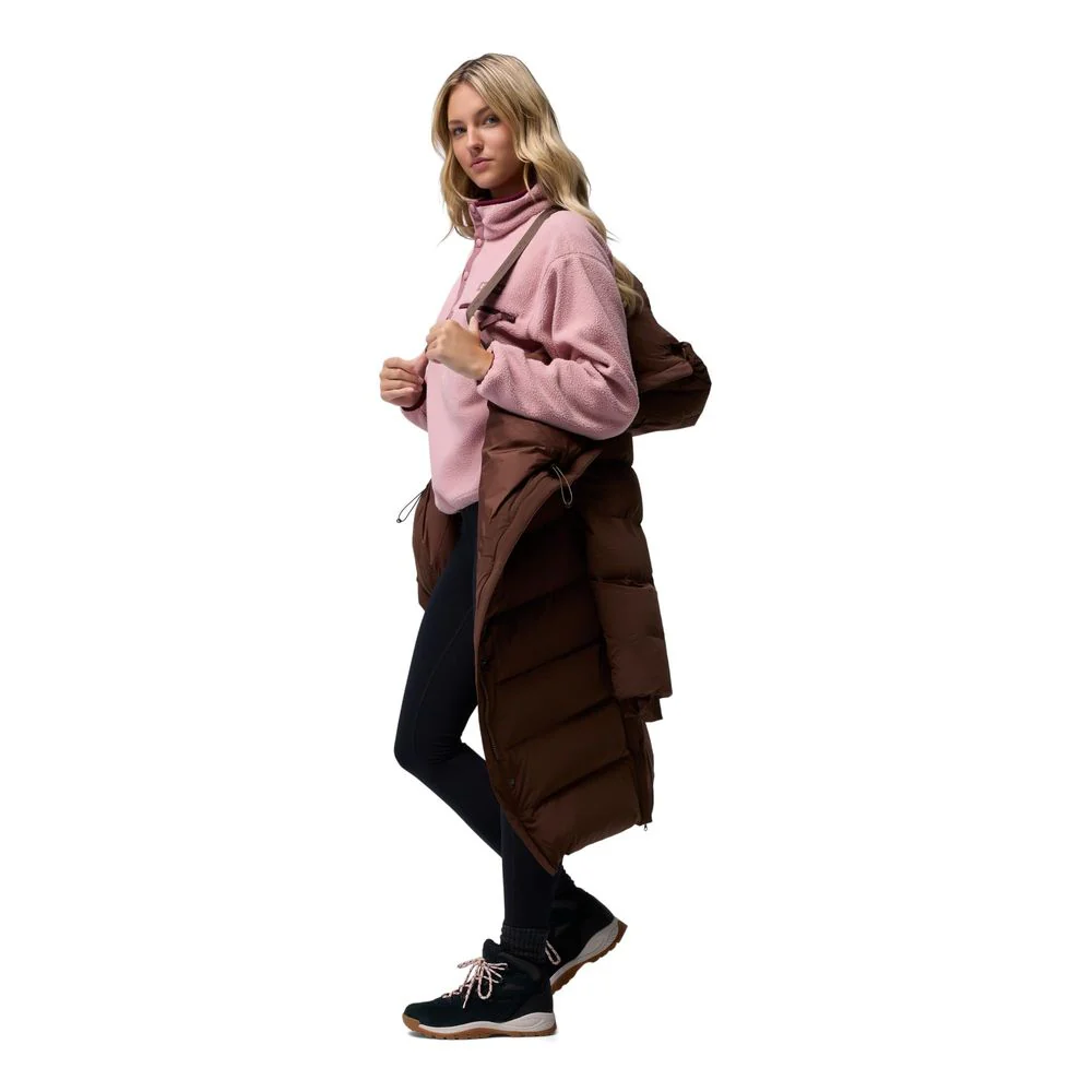 Columbia Women's Amaze Puff Long Hooded Down Jacket, 650 Fill Power, Omni-Shield Water Repellent, Tobacco, X-Large, 213489 - Image 5