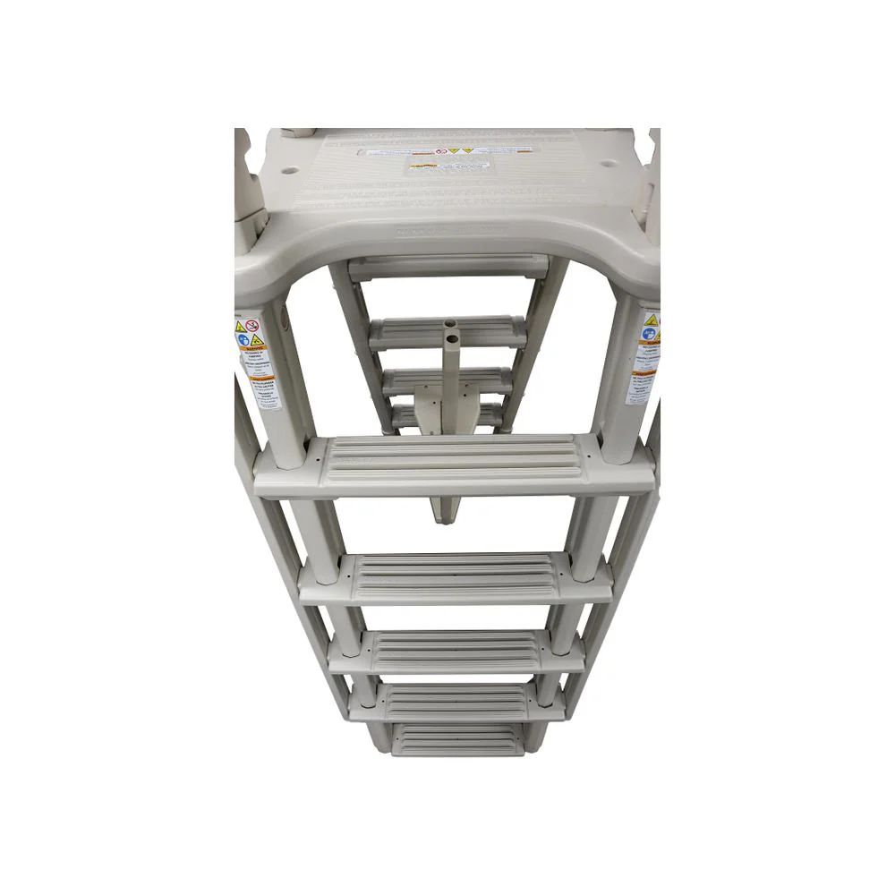 Confer Plastics 7100X Evolution Adjustable A Frame Pool Ladder, Anti-Slip Wide Steps, Plastic, Warm Grey, Fits 48-54 in Pools - Image 7